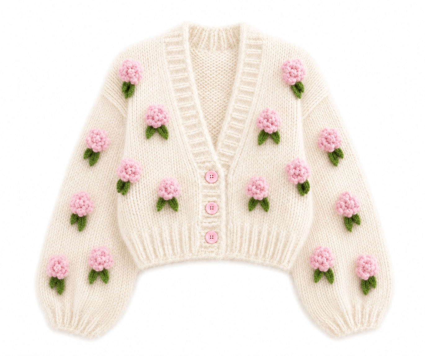 Fiorella Floral Wool Cardigan