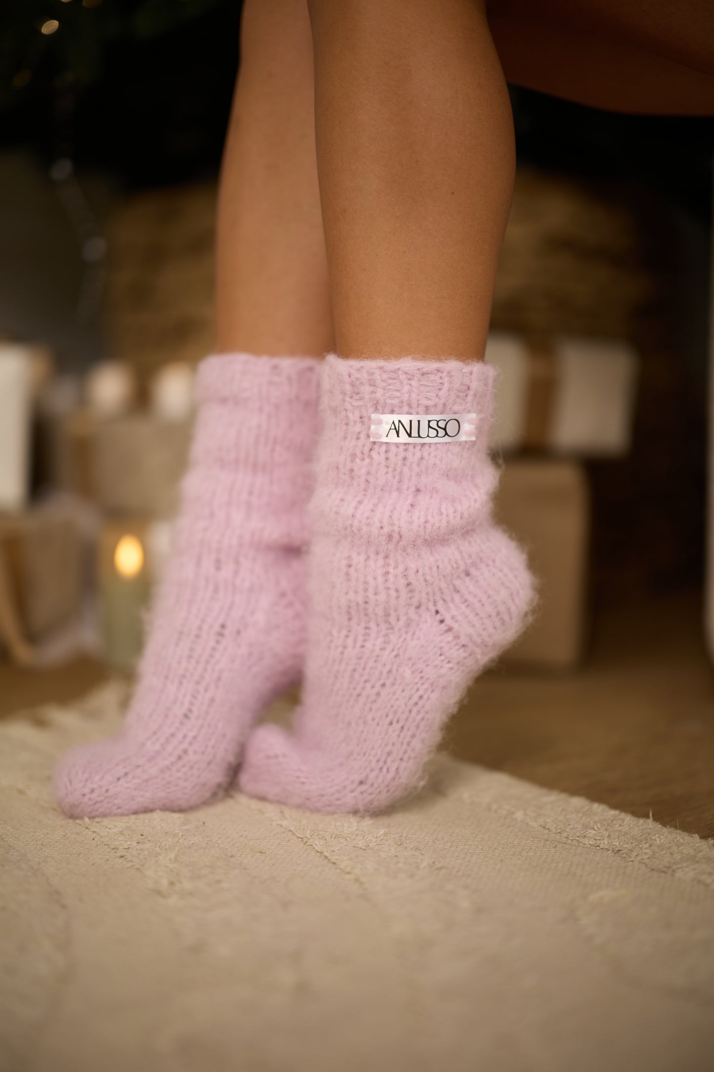 Handmade Warm Alpaca Silk Socks