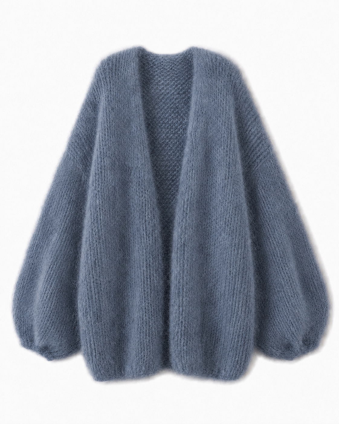 Elara Alpaka-Cardigan mit Ballonärmeln