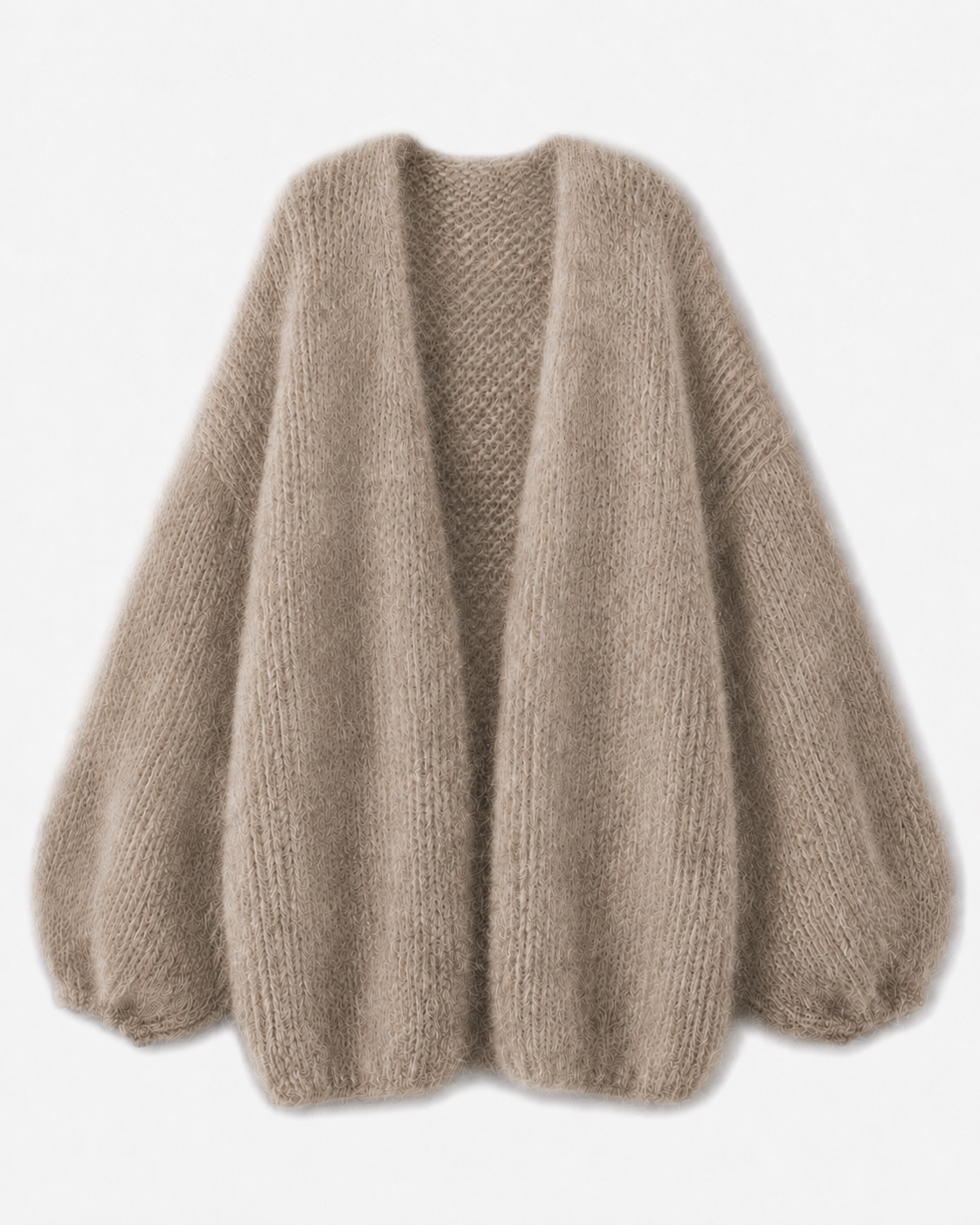 Elara Balloon Sleeve Alpaca Cardigan