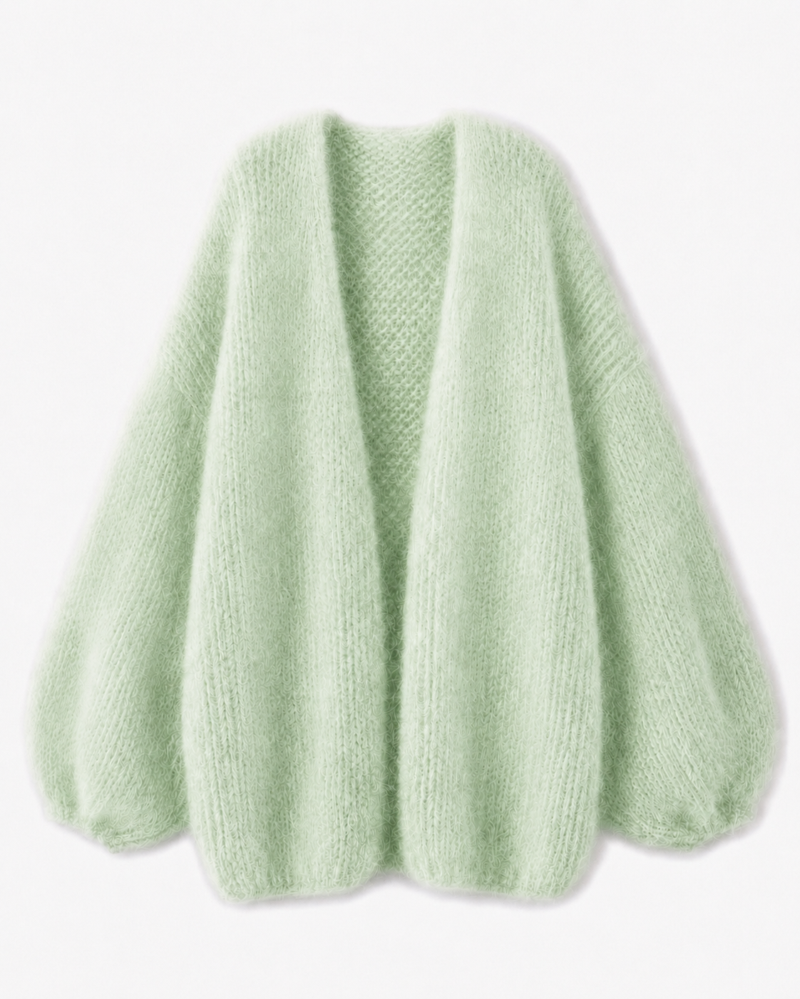 Elara Alpaka-Cardigan mit Ballonärmeln