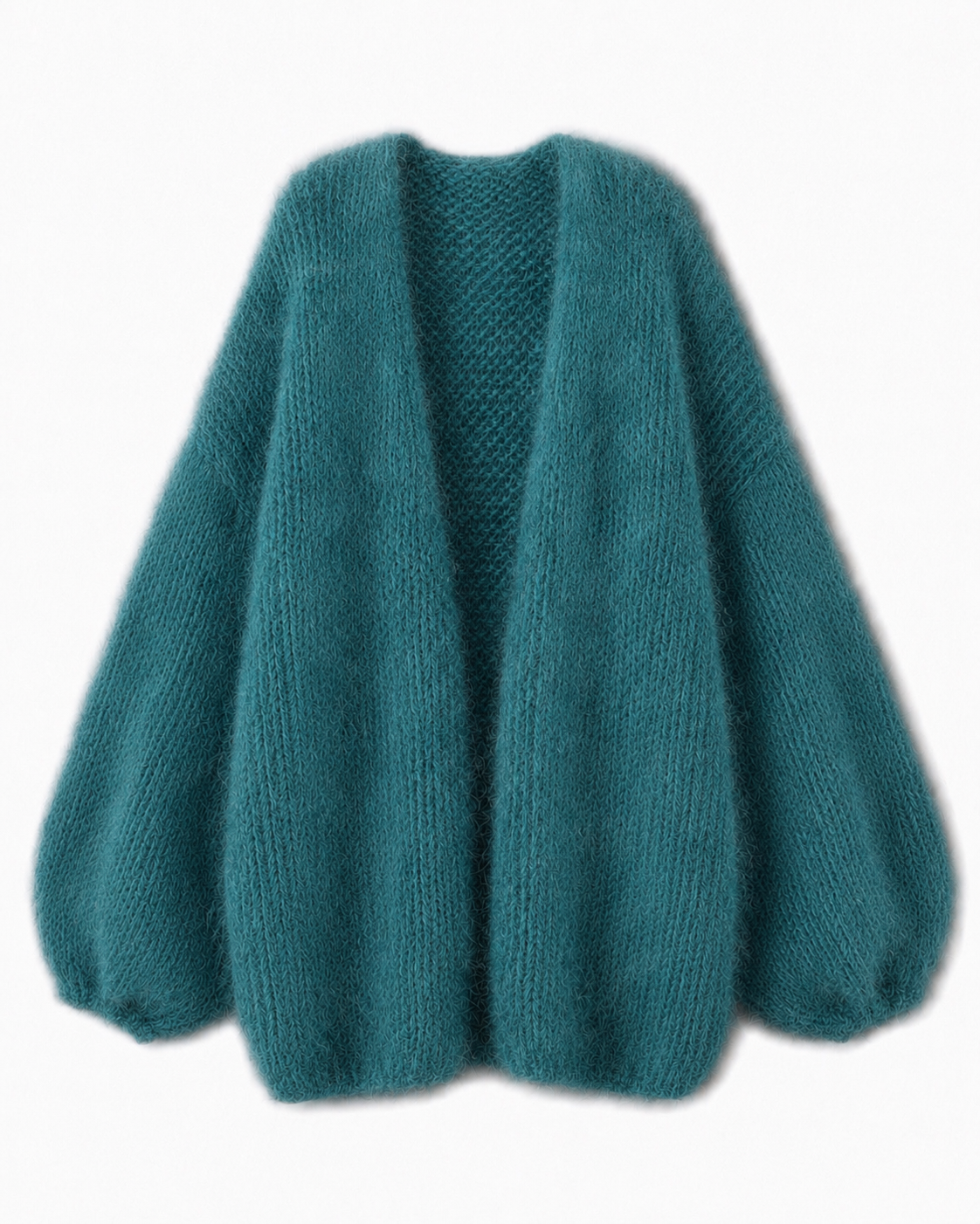 Elara Alpaka-Cardigan mit Ballonärmeln