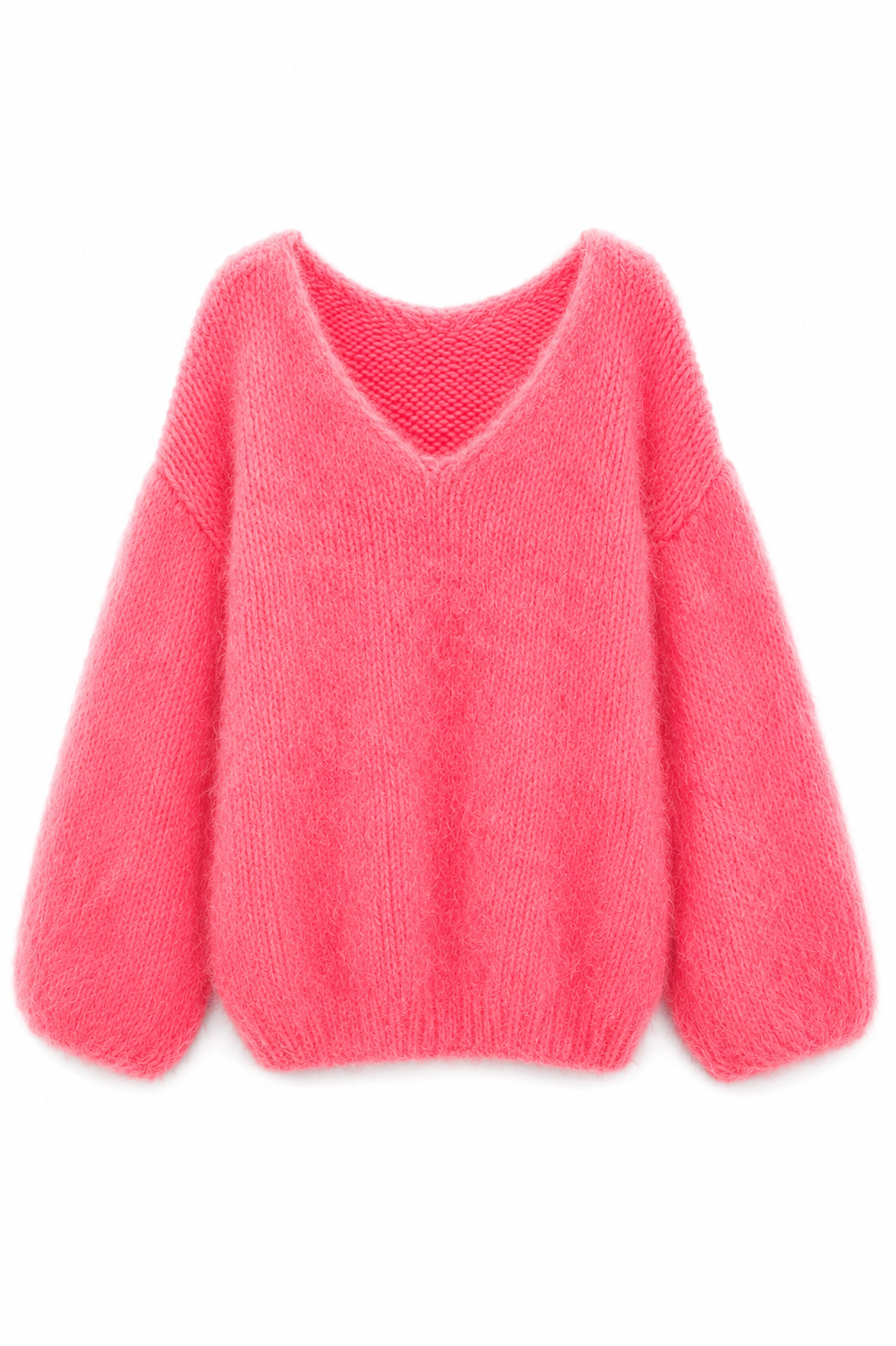 Amara Oversized Pullover mit V-Ausschnitt aus Alpaka & Wolle