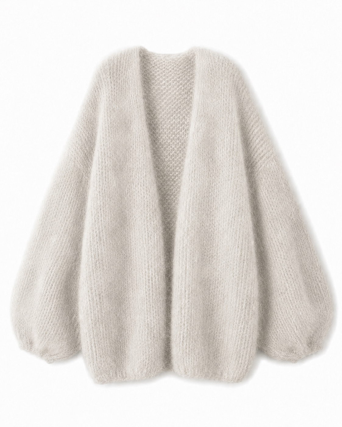 Elara Alpaka-Cardigan mit Ballonärmeln