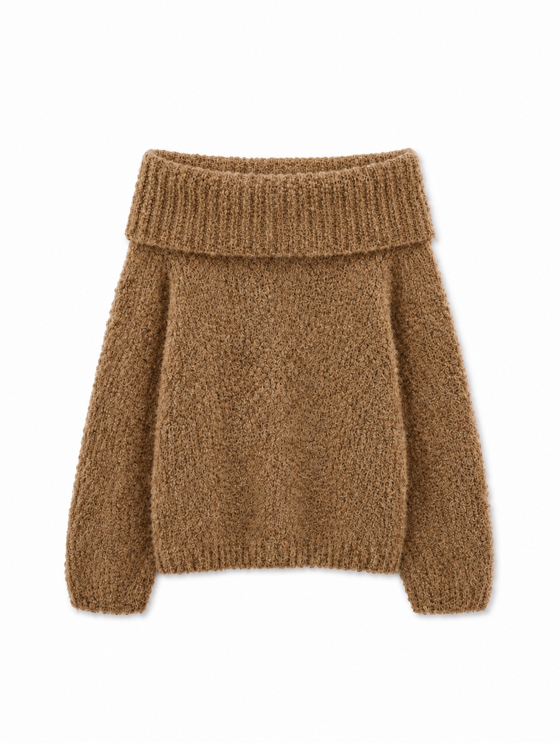 Aurora Off-Shoulder Alpaca Pullover