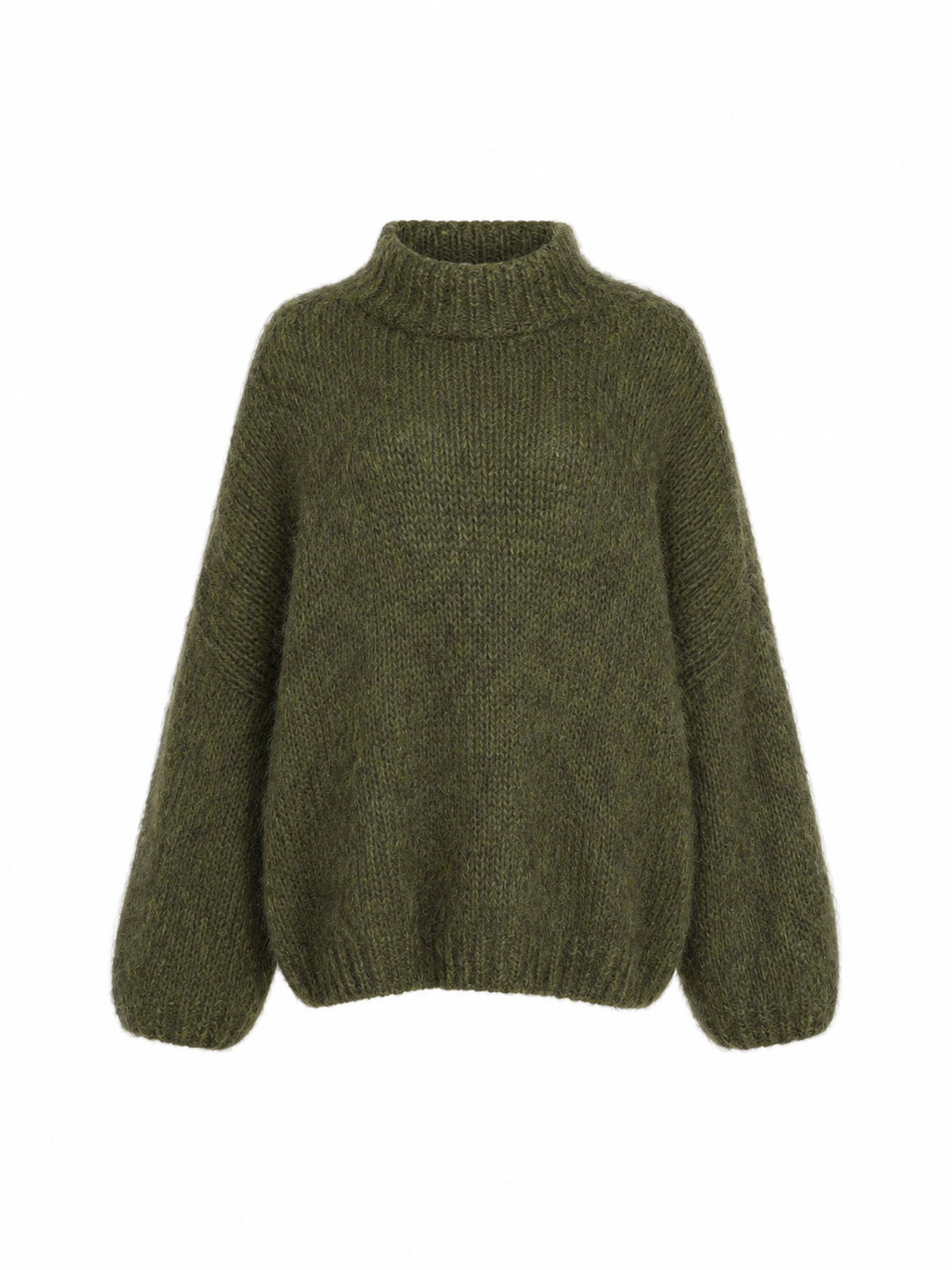 Breeze Oversized Alpaca Balloon-Sleeve Sweater