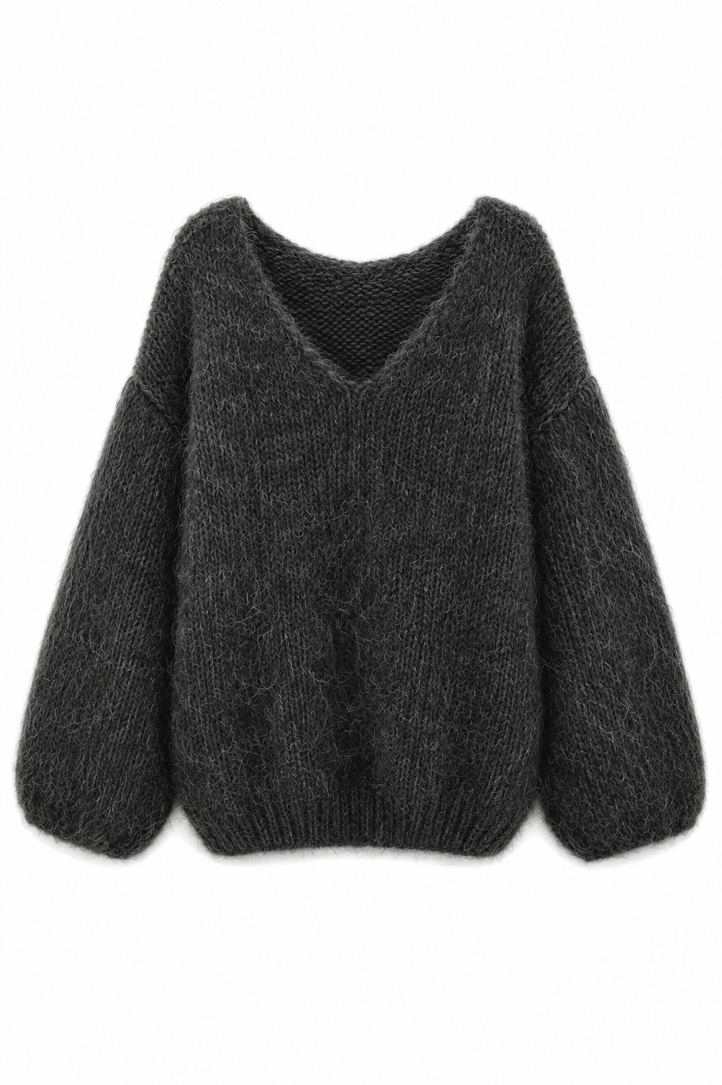 Amara Oversized Alpaka- & Woll-V-Pullover