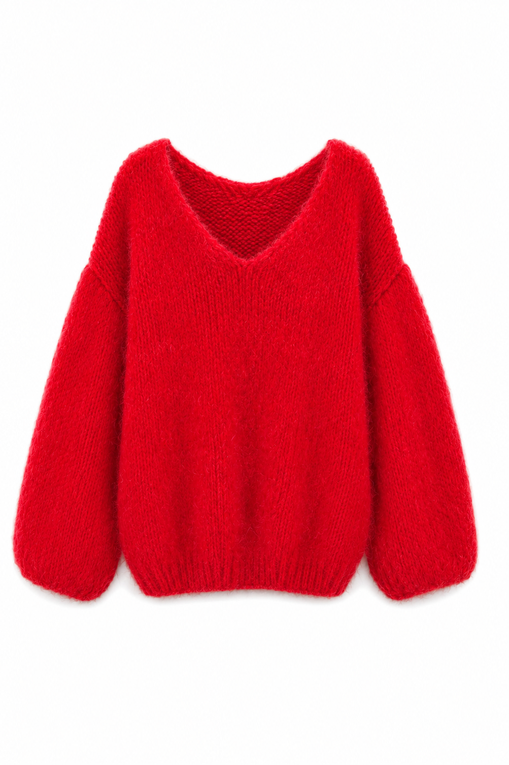 Amara Oversized Pullover mit V-Ausschnitt aus Alpaka & Wolle