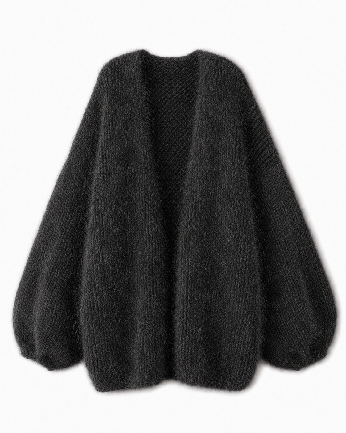 Elara Balloon Sleeve Alpaca Cardigan