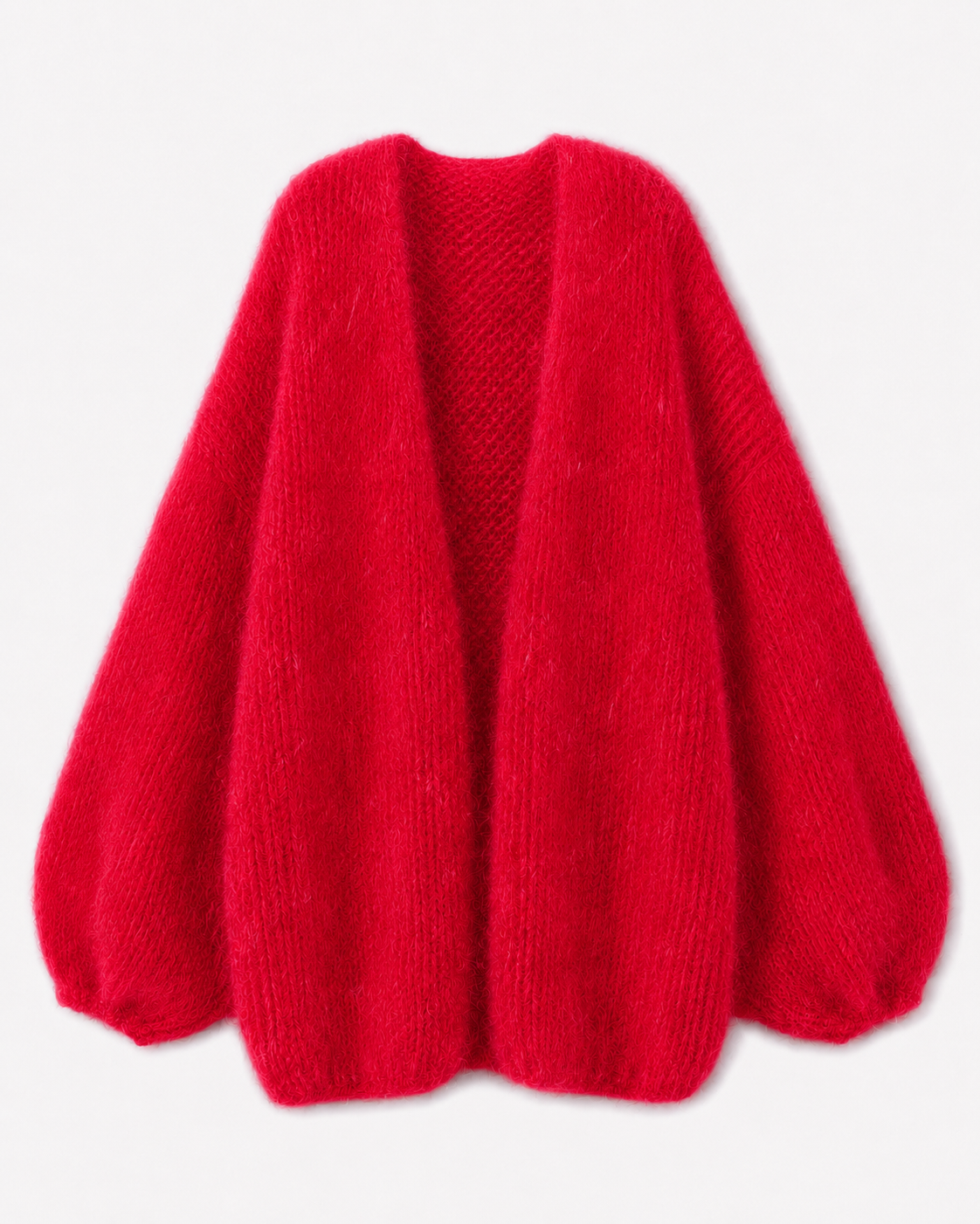 Elara Alpaka-Cardigan mit Ballonärmeln