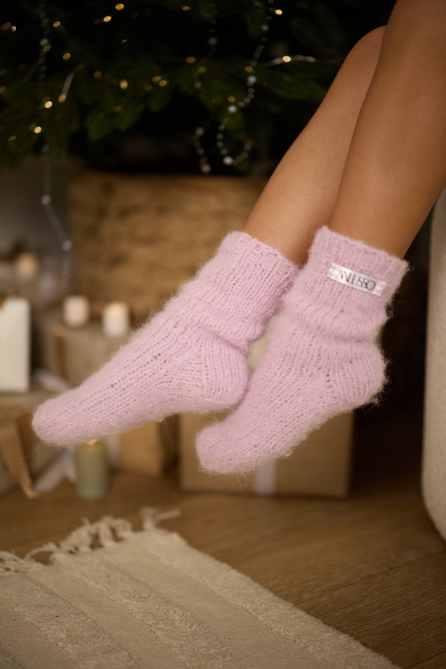 Handmade Warm Alpaca Silk Socks