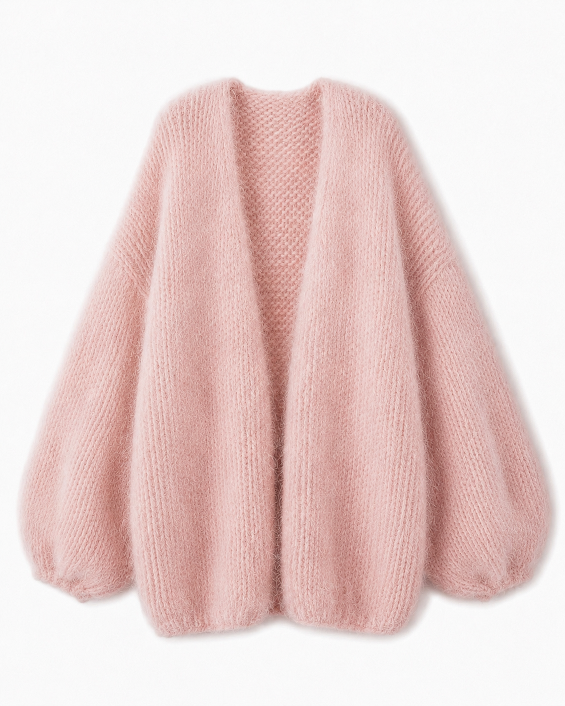 Elara Alpaka-Cardigan mit Ballonärmeln