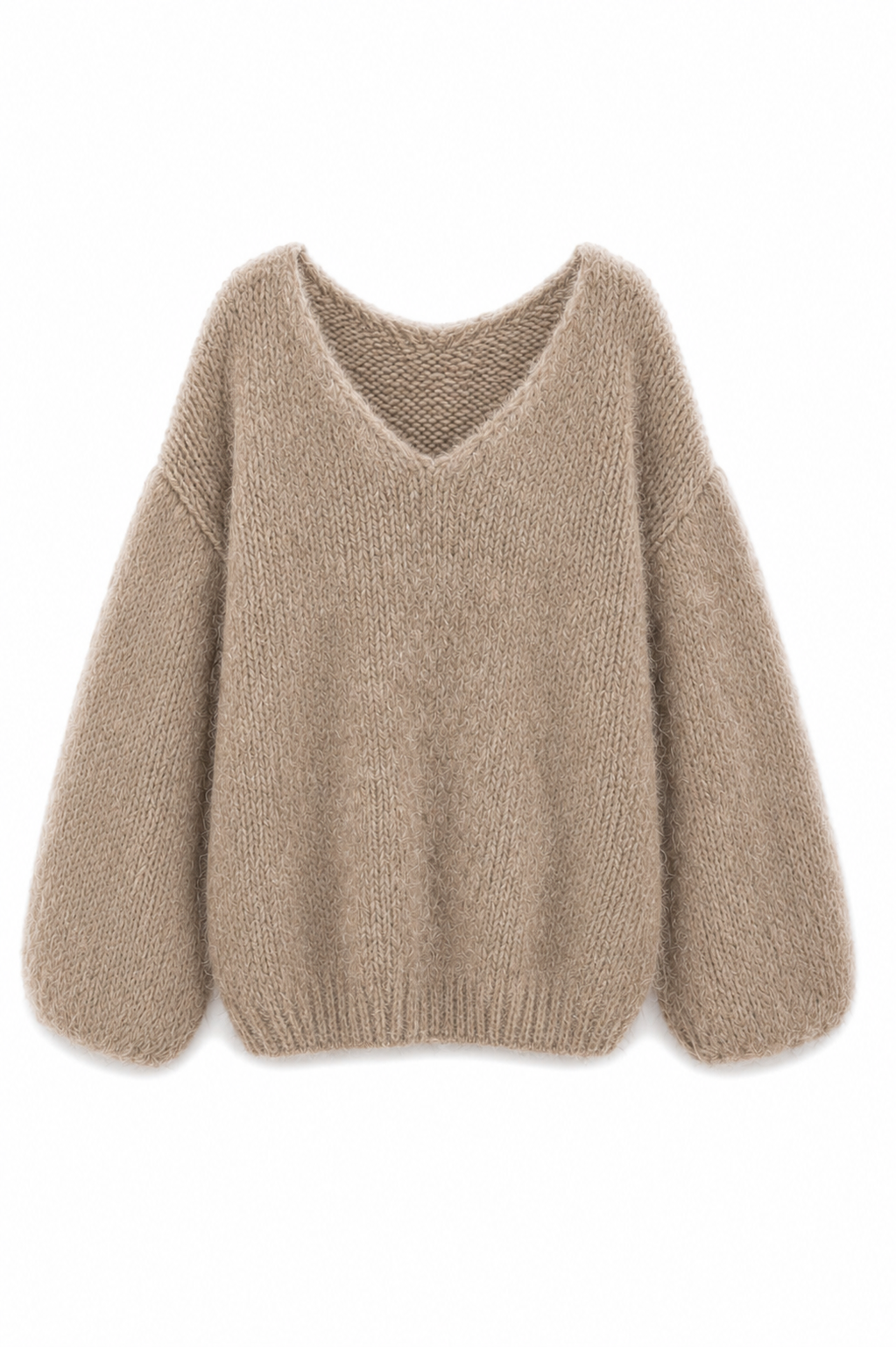 Amara Oversized Alpaka- & Woll-V-Pullover