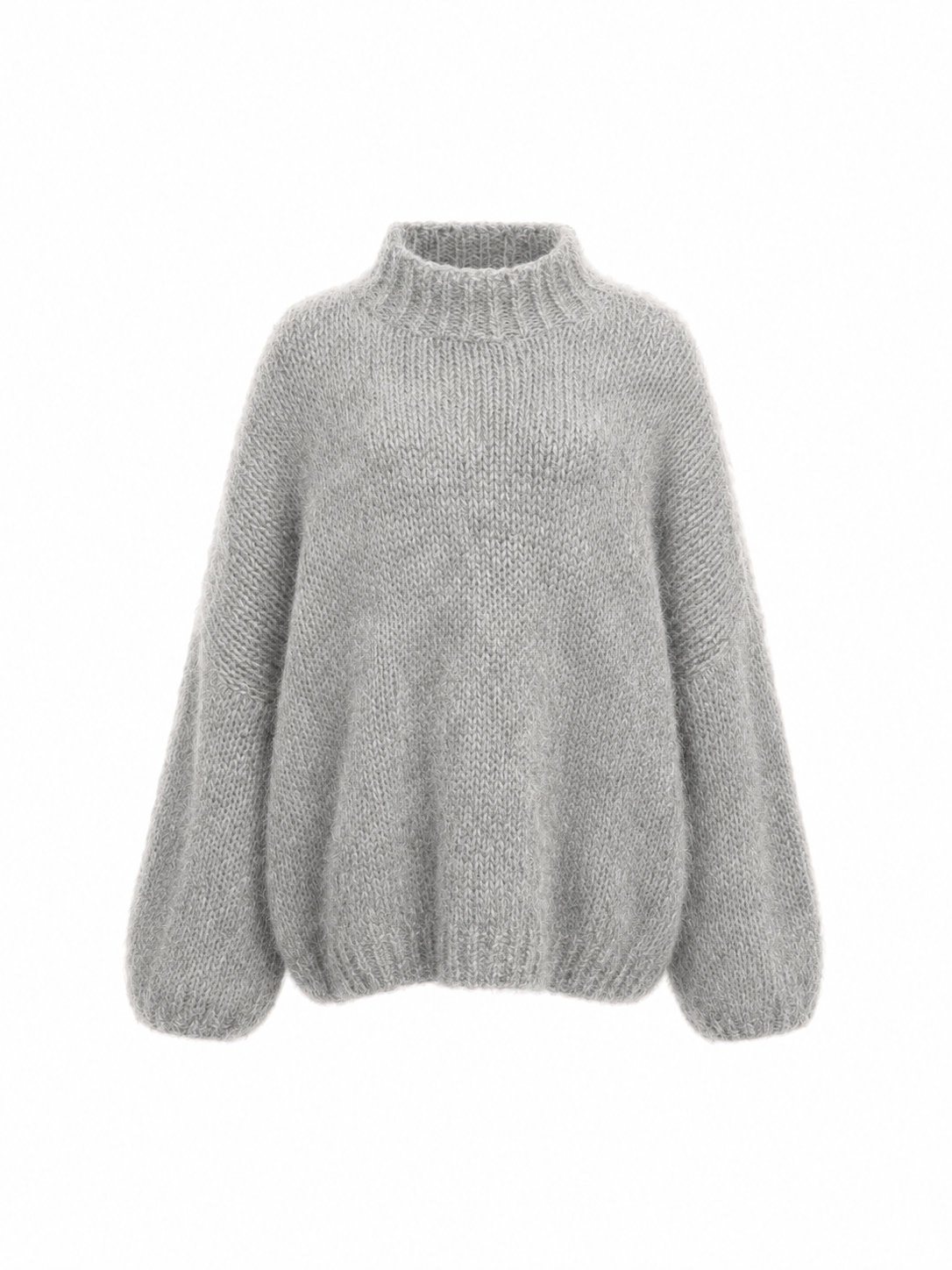 Breeze Oversized Alpaca Balloon-Sleeve Sweater