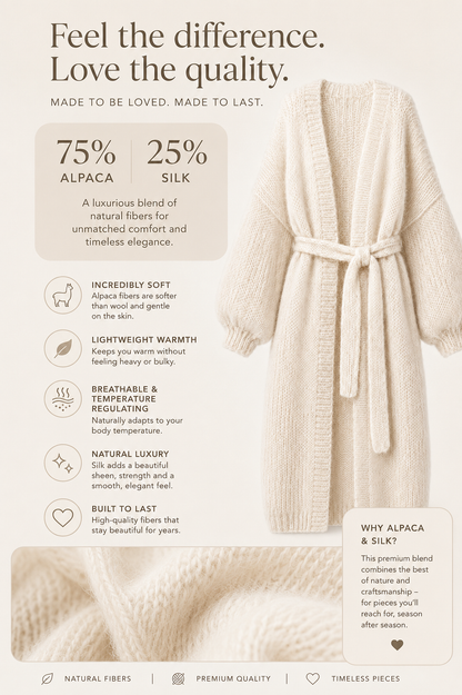 Larga Alpaca & Silk Long Cardigan