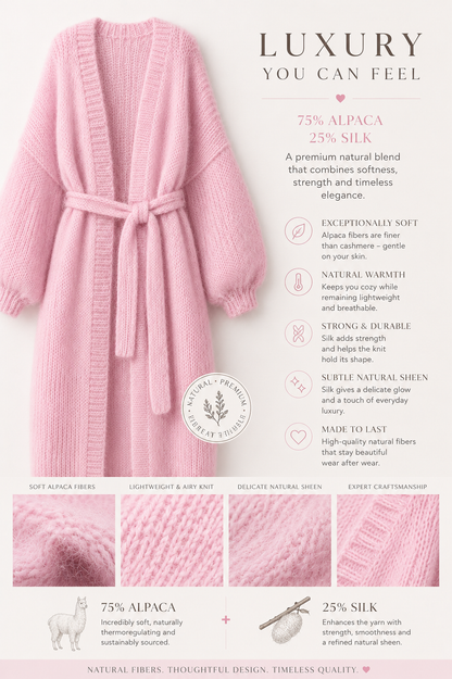 Larga Alpaca & Silk Long Cardigan