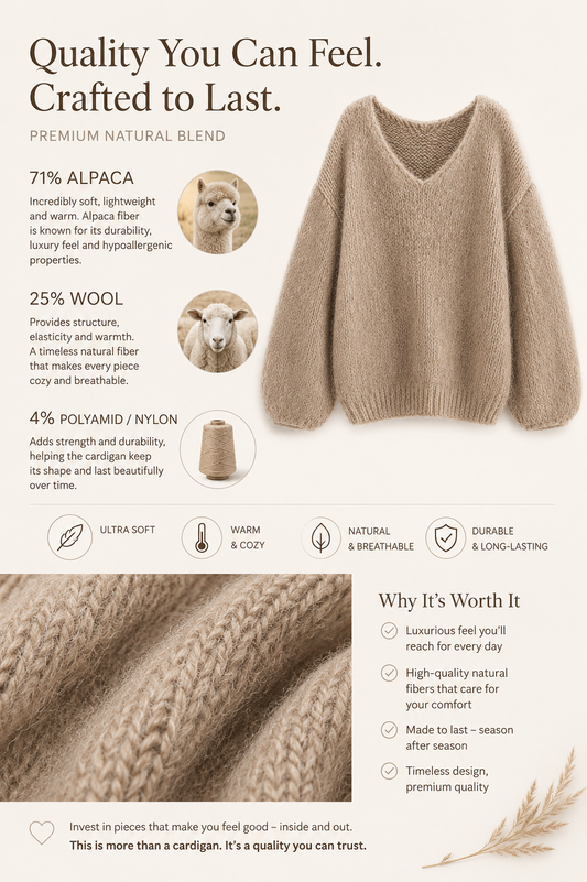 Amara Oversized Alpaca & Wool V-Neck Pullover