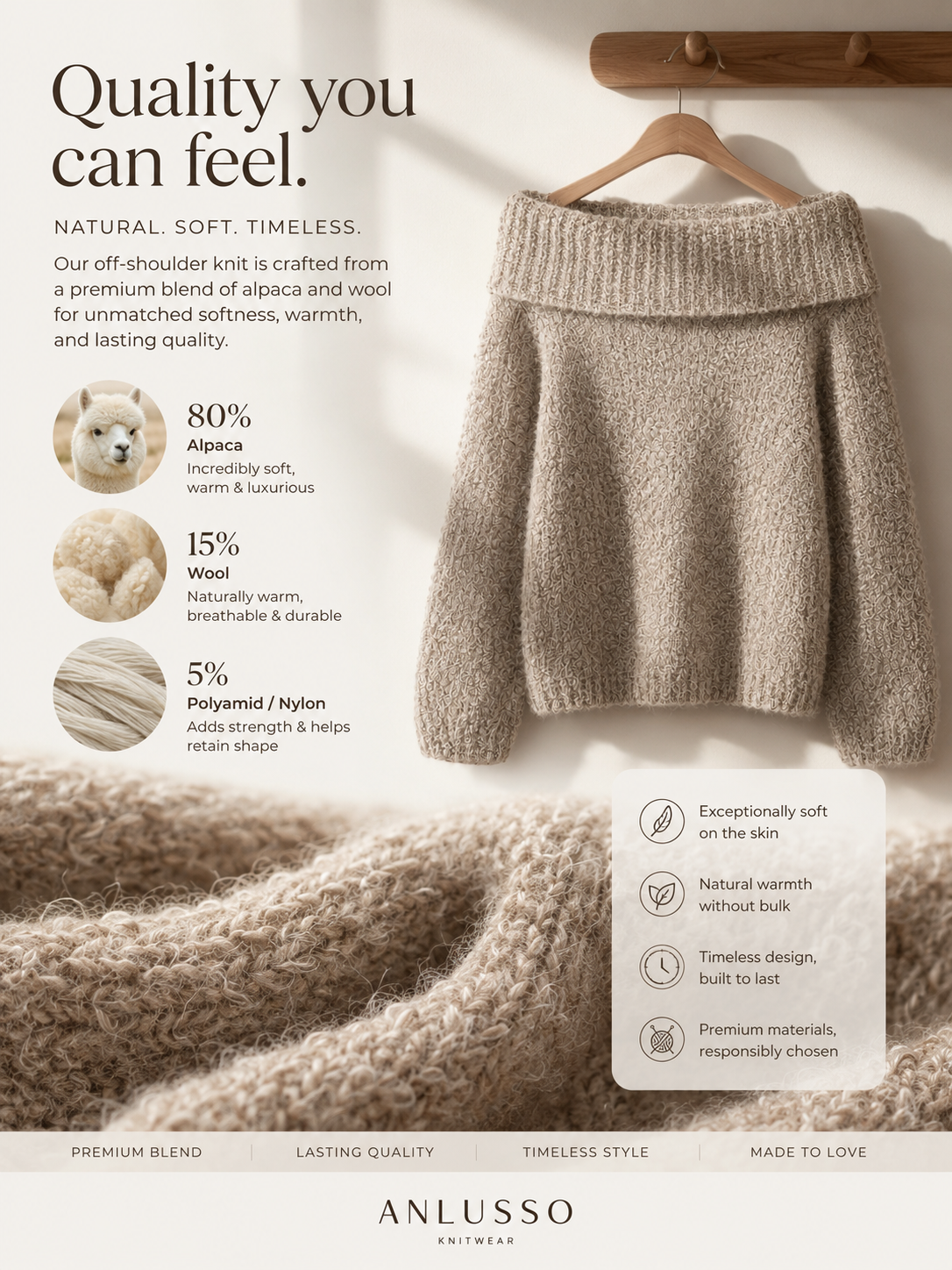 Aurora Off-Shoulder Alpaca Pullover