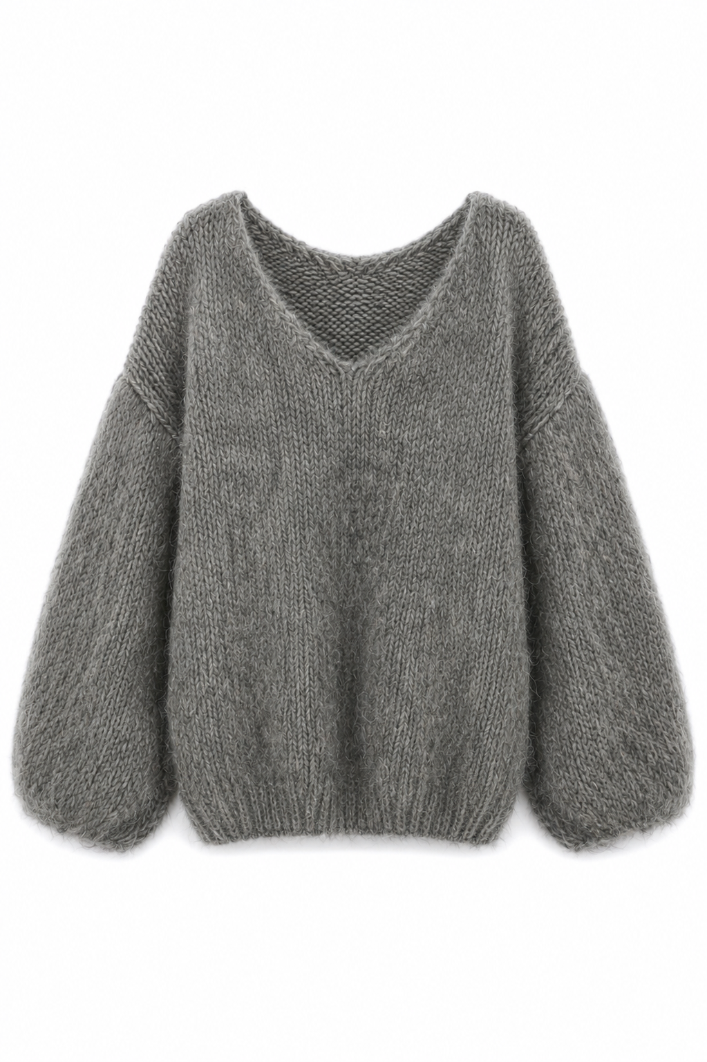 Amara Oversized Pullover mit V-Ausschnitt aus Alpaka & Wolle