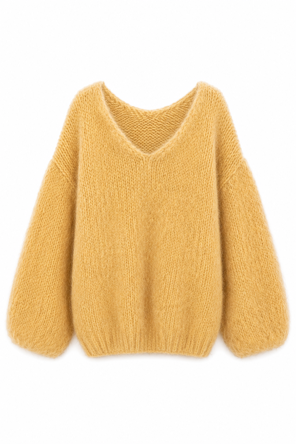 Amara Oversized Pullover mit V-Ausschnitt aus Alpaka & Wolle
