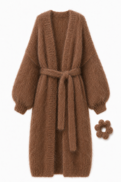 Larga Alpaca & Silk Long Cardigan