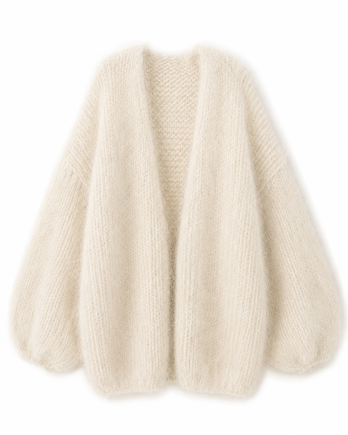 Elara Alpaka-Cardigan mit Ballonärmeln