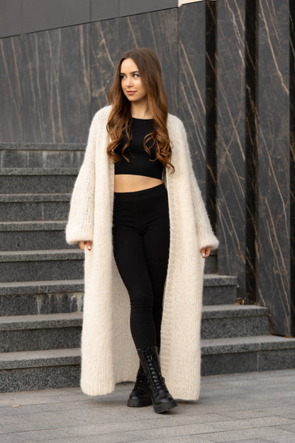 Larga Alpaca & Silk Long Cardigan