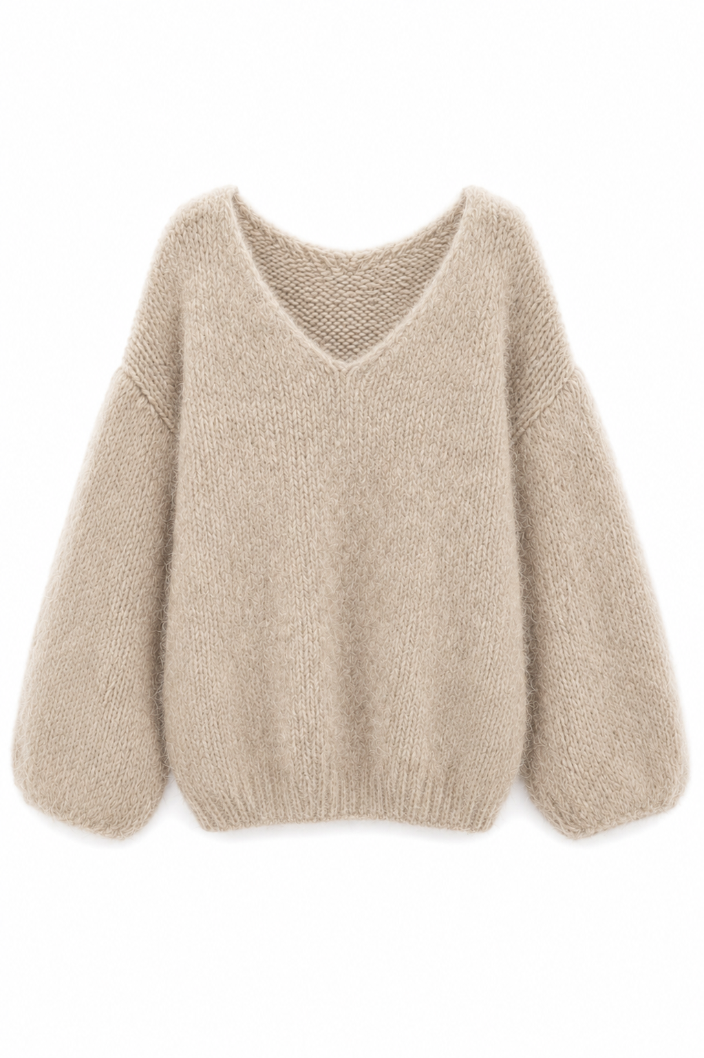 Amara Oversized Alpaca & Wool V-Neck Pullover