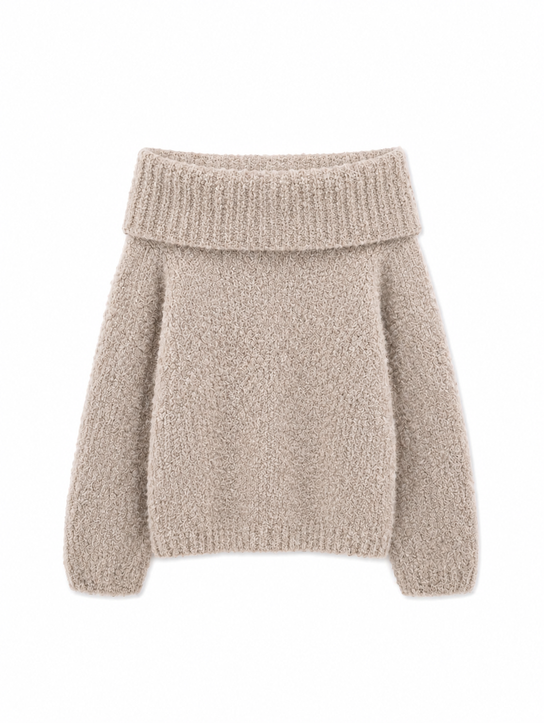 Aurora Off-Shoulder Alpaca Pullover
