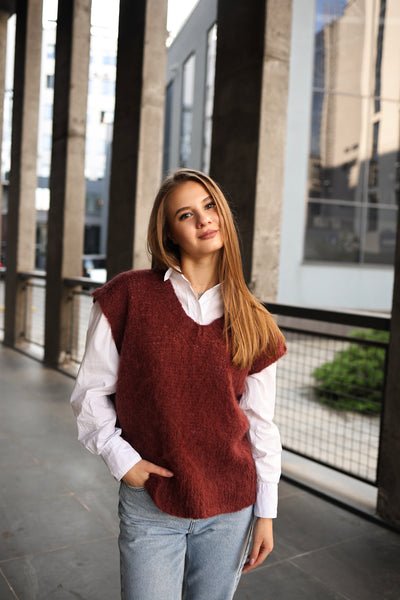 Weste Amelia / Burgund