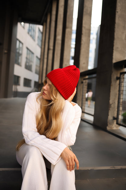 Handknitted Warm Merino Wool Hat