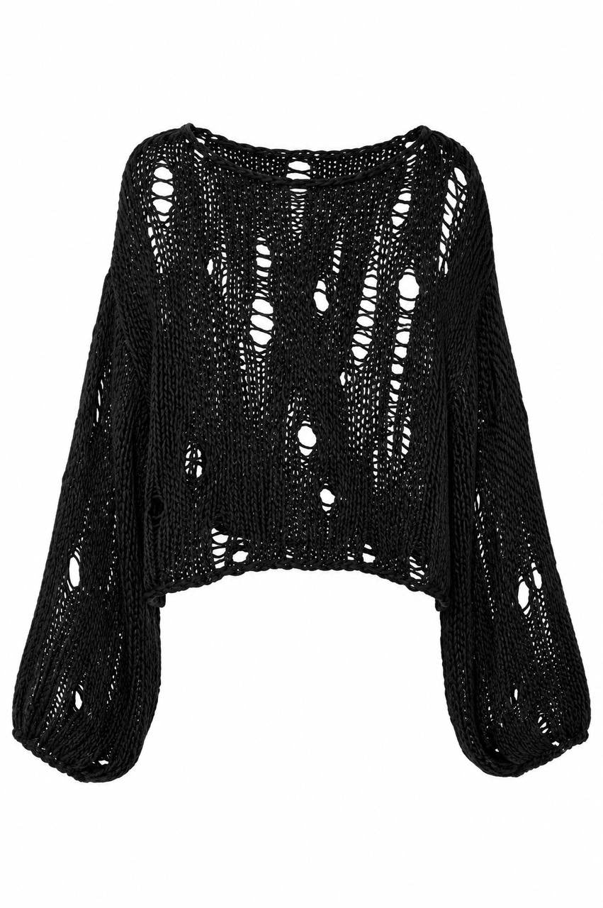 Solea Open Knit Cotton Pullover