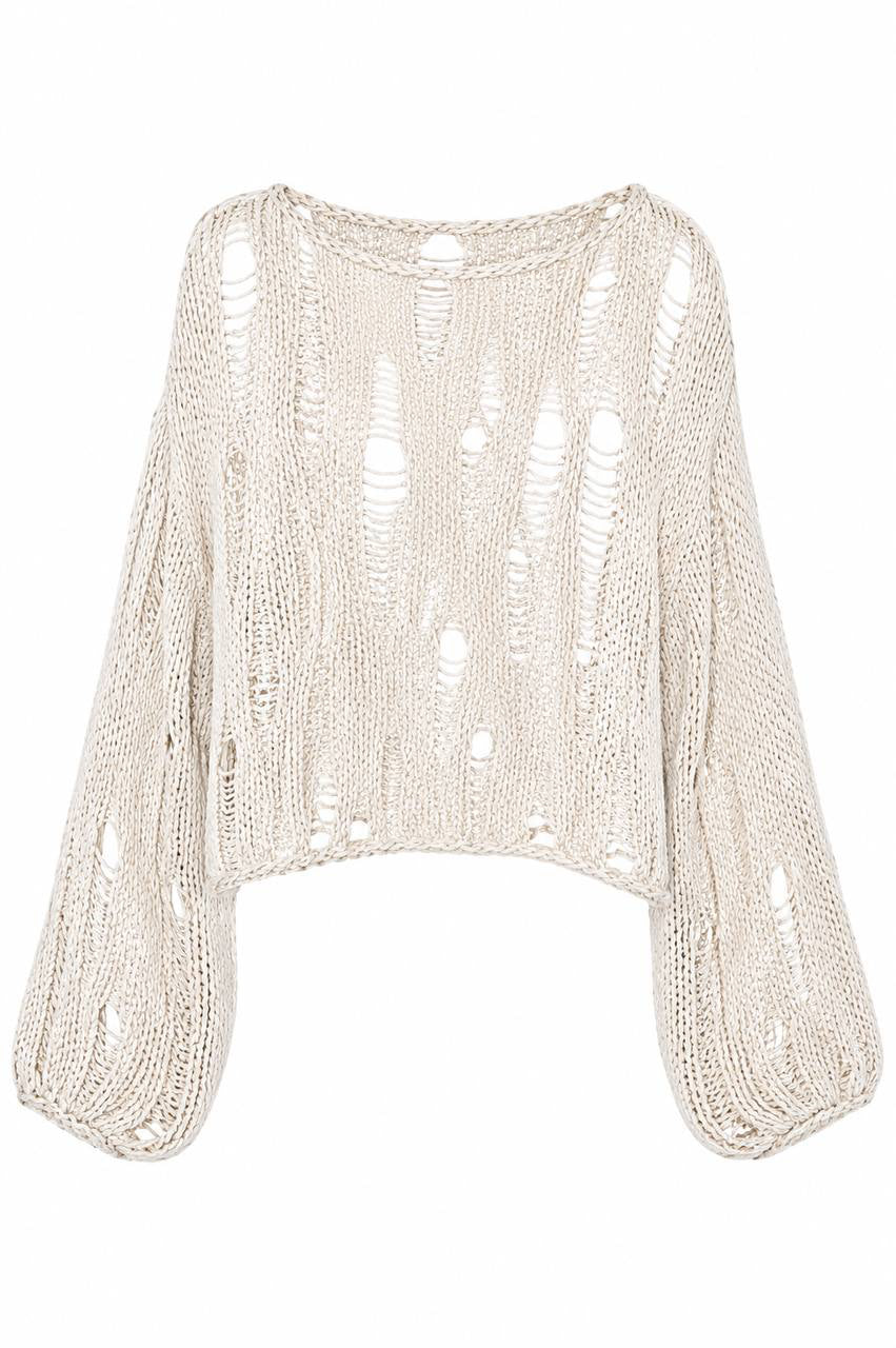 Solea Open Knit Cotton Pullover